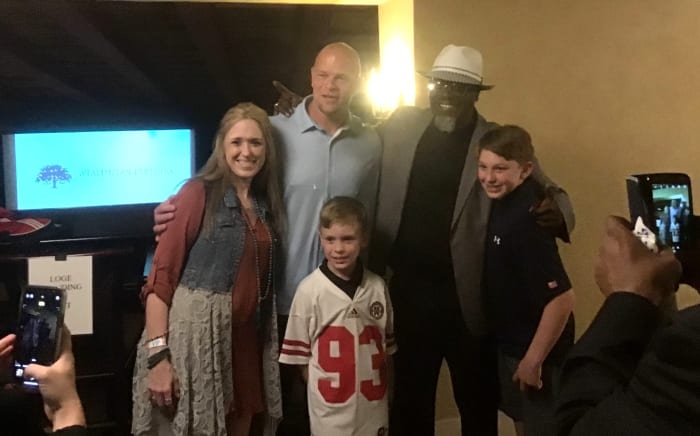 Vershan Jackson with Jared Tomich and family